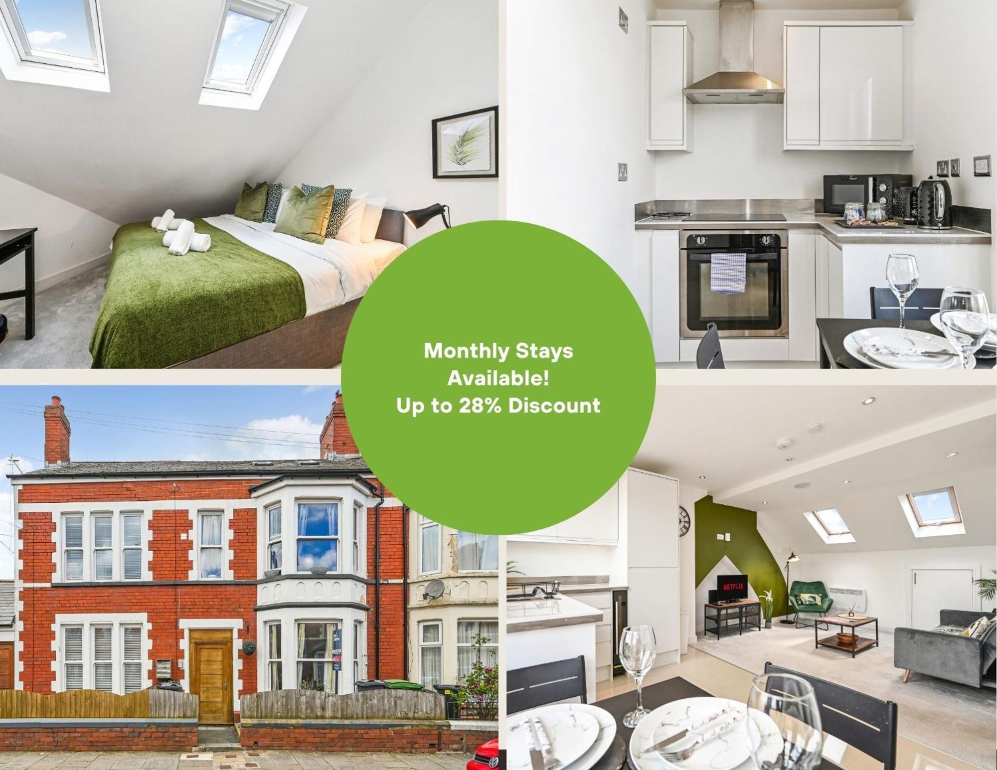 Family 1 Bed Near Centre, Free Parking, Quiet, Secure Neighbourhood Apartment Cardiff